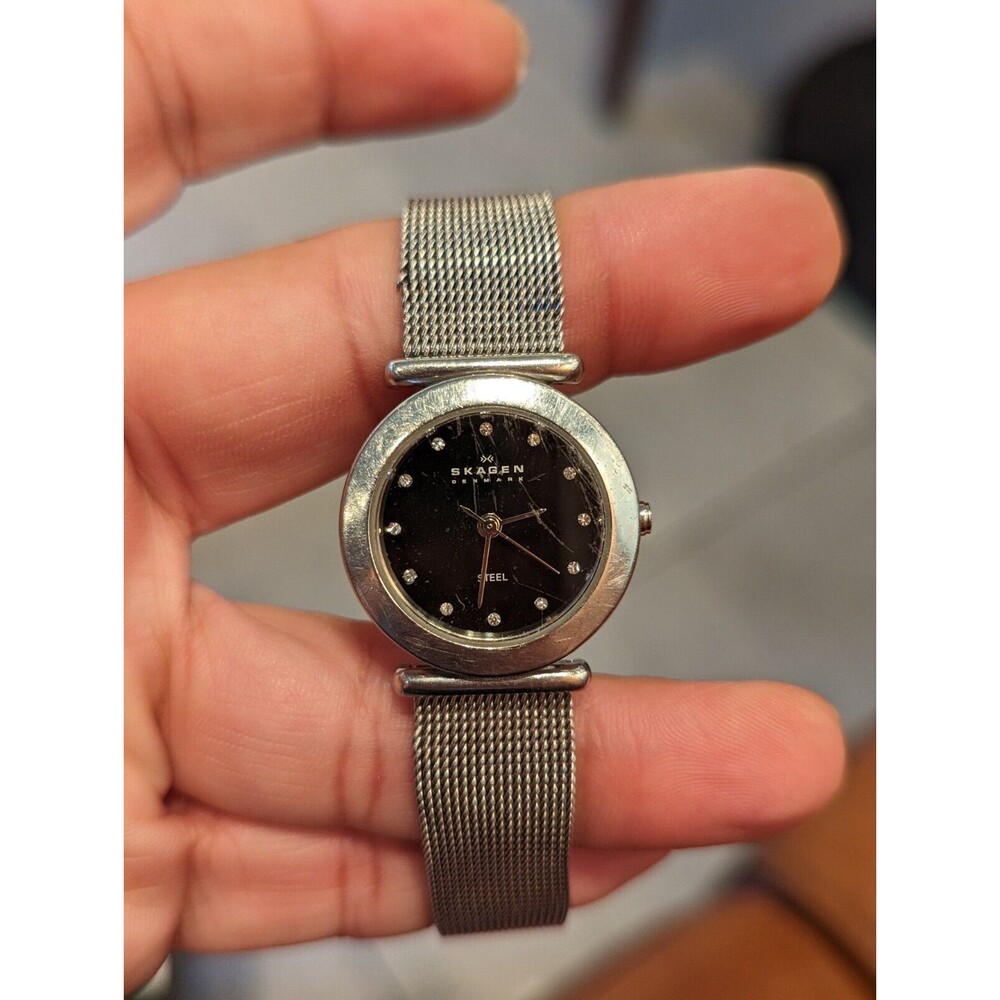 Skagen Denmark Steel Women Watch 107SSSBD Slim Japan Quartz PARTS AS IS